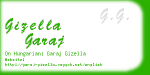 gizella garaj business card